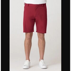Swet Tailor NEW NWT Mens 30 Red Wine Everyday Chino Shorts Athletic Golf Comfy